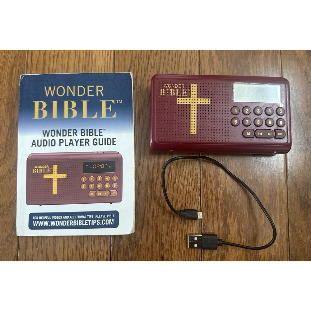 Wonder Bible Audio Player  with Player Guide and Charger tested WORKS